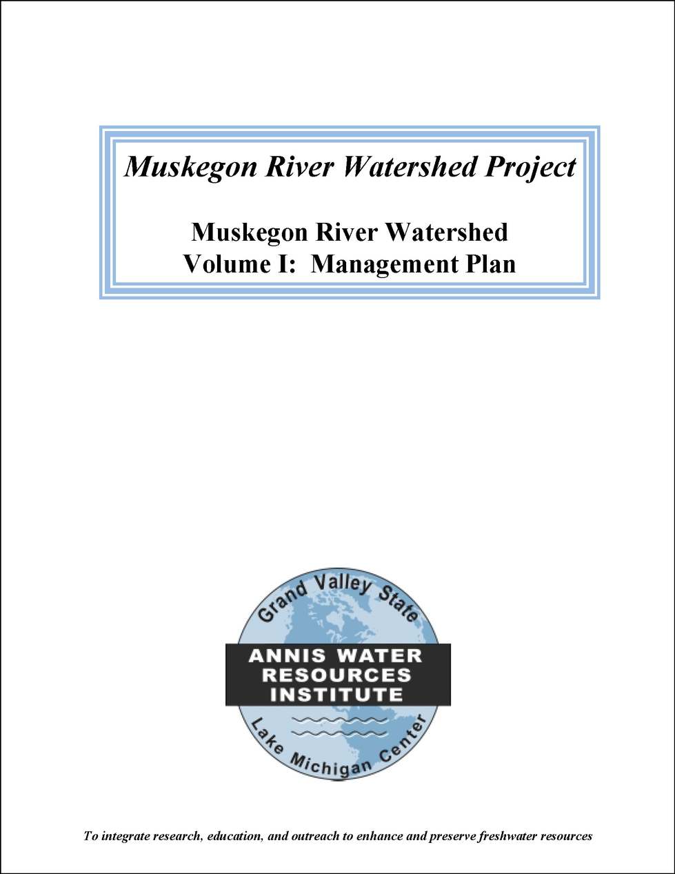 2002 Muskegon River WMP